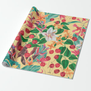 Papier Cadeau Aquarelle peinture en continu motif avec belle