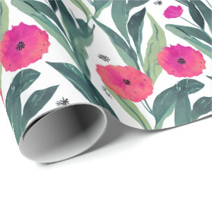 Papier Cadeau Aquarelle Pépites botaniques Motif floral