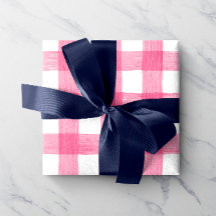Aquarelle rose En vichy papier d'enveloppement