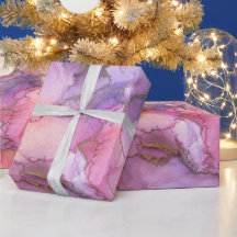 Aquarelle rose et violet Abstraite