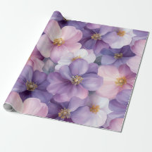 Aquarelle rose et violet pastel Design floral