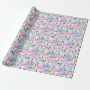 Papier Cadeau Aquarelle Rouge Motif japonais