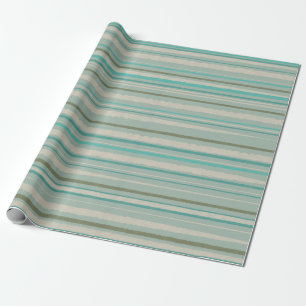 Papier Cadeau Aquarelle Turquoise, bleu celadon, vert olive