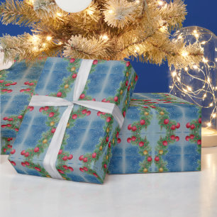 Papier Cadeau Aquarelle Vintage de Noël Joyeux Noël 2022
