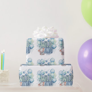 Papier Cadeau Aquarelle Wild One 1er anniversaire