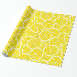 Papier Cadeau Aquarelles de citron