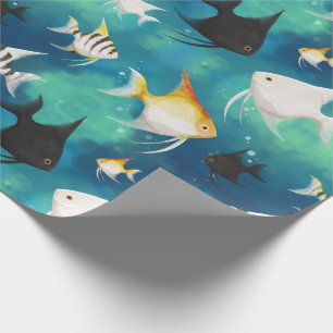 Papier Cadeau Aquarium Motif