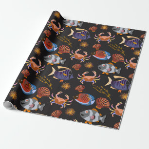 Papier Cadeau Aquatic animals ocean underwater life