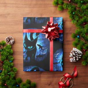 Papier Cadeau Aquaticat - Chat surréaliste en Imaginaire profond