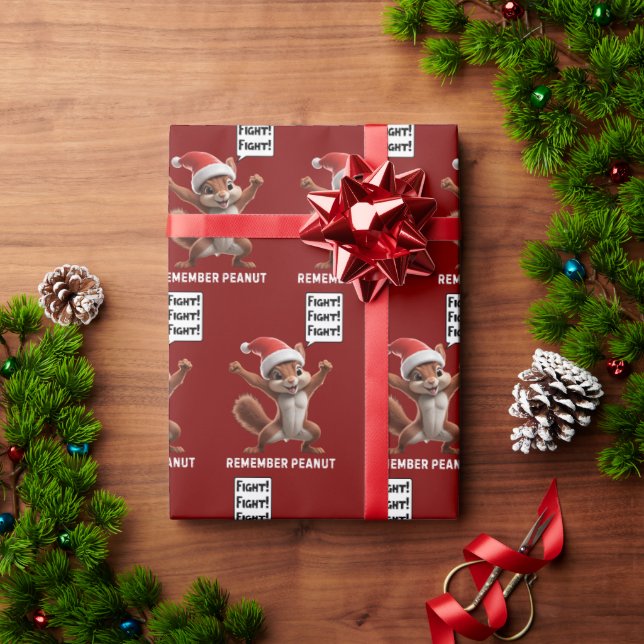 Papier Cadeau Arachide l'écureuil justice MAGA Noël (Cadeau de vacances)