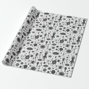 Papier Cadeau Araignée à motifs gothiques et déplaisants yeux