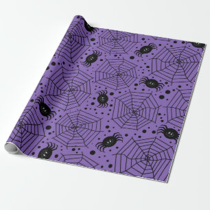 Papier Cadeau Araignées drôles de Halloween