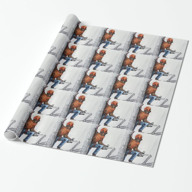 Papier Cadeau Arboriste Tree Surgeon (Déroulé)