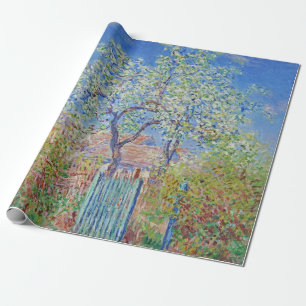 Papier Cadeau Arbre à poires en fleurs - Claude Monet