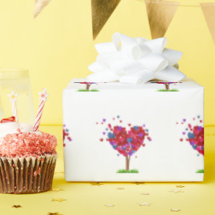 Papier Cadeau Arbre Coeur En Herbe