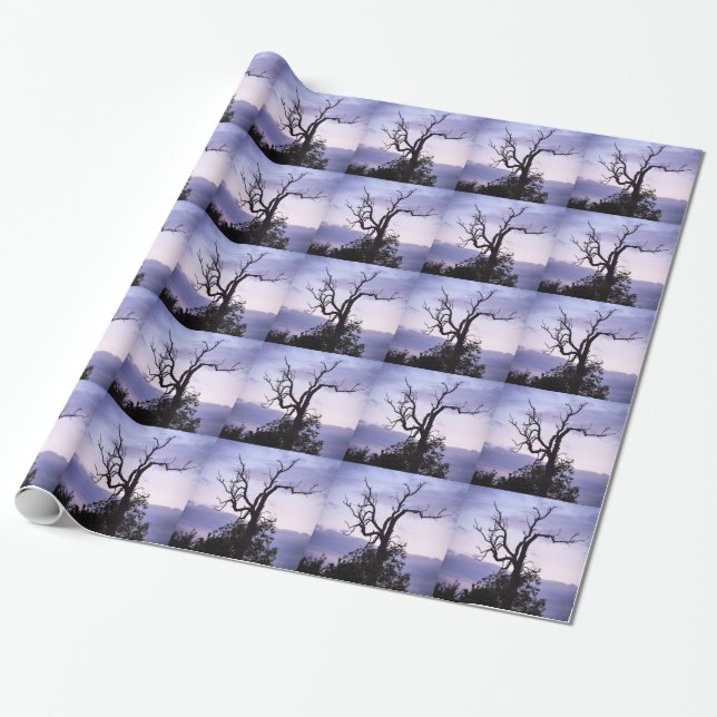 Papier Cadeau Arbre crépusculaire (Déroulé)