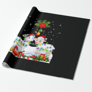 Papier Cadeau Arbre de Noël des moutons amusant Cadeau animal