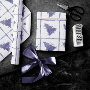 Papier Cadeau Arbre de Noël élégant Charming Lavender Purple