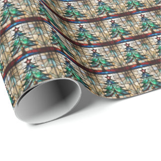 Papier Cadeau Arbre de Noël en verre tendu