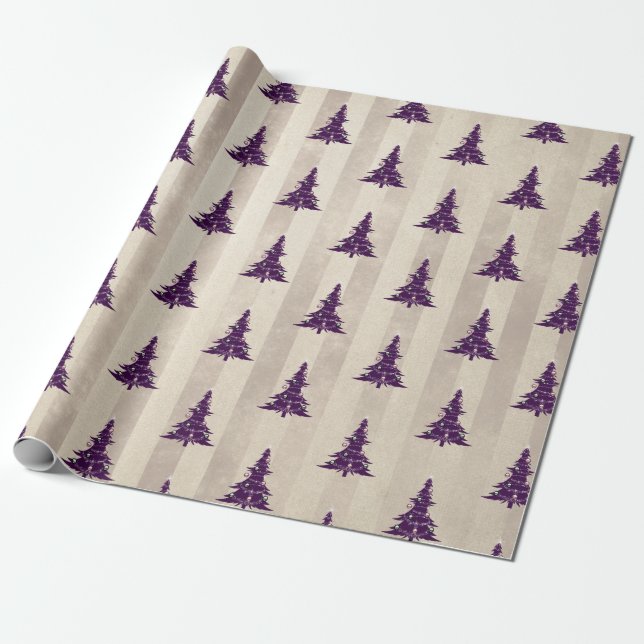 Papier Cadeau Arbre de Noël gothique (Déroulé)