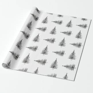 Papier Cadeau Arbre de Noël minimaliste