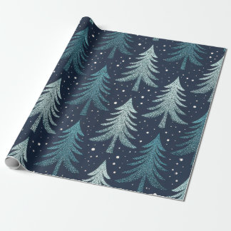 Papier Cadeau Arbre de Noël minimaliste nordique