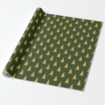 Arbre de Noël Or Motif sur vert