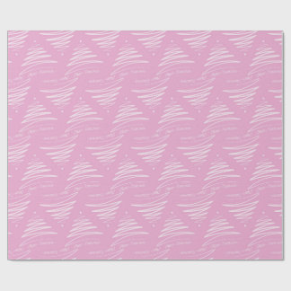 Papier Cadeau Arbre de Noël Pastel Pink