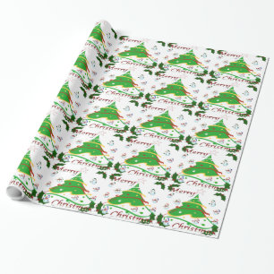 Papier Cadeau Arbre de Noël & Snowmen -