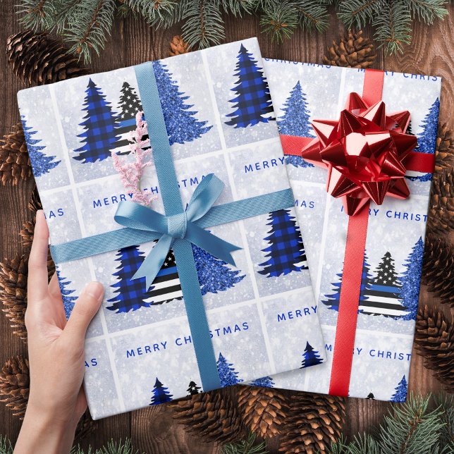 Papier Cadeau Arbre de Parties scintillant Plaid de Noël mince L (Créateur téléchargé)