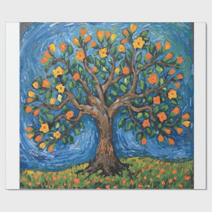 Papier Cadeau Arbre de vie artwork,Celtique