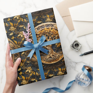 Papier Cadeau Arbre de vie et connaissance sacrée Viking