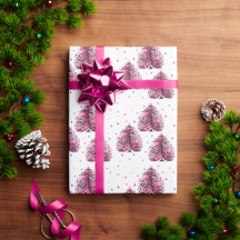 Arbre rose Fille cadeau Arbre de Noël