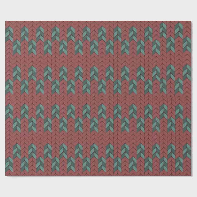 Papier Cadeau Arbres de Noël confits (Plat)
