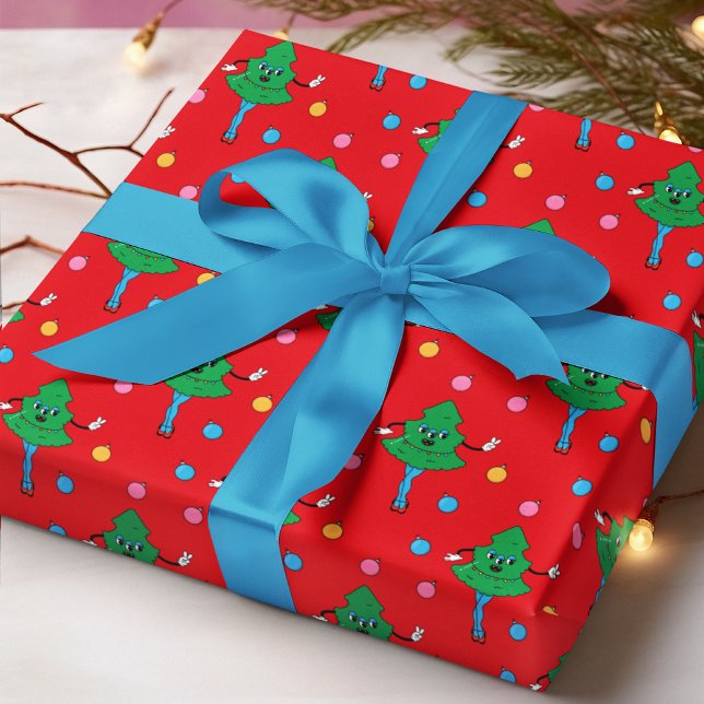 Papier Cadeau Arbres de Noël Festive super (Créateur téléchargé)