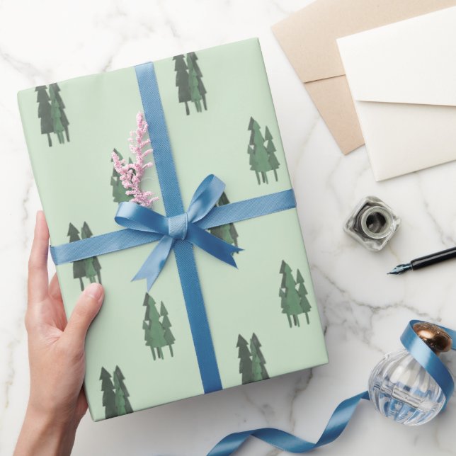 Papier Cadeau Arbres De Vert (Cadeaux)