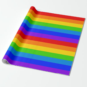 Papier Cadeau Arc-en-ciel 7 couleurs Rouleau continu sans fil