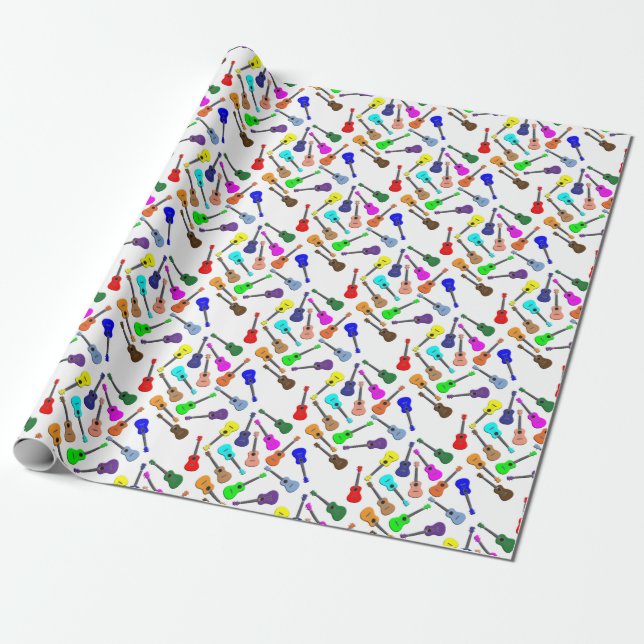 Papier Cadeau Arc-en-ciel d'ukulélé (Déroulé)