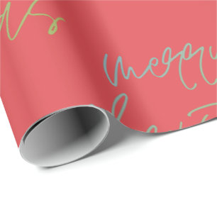 Papier Cadeau Arc en ciel Joyeux Noël Belle Cerise Rouge