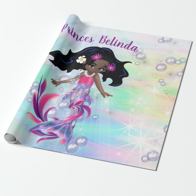 Papier Cadeau Arc-en-ciel magique, Sirènes pour bébés (Déroulé)