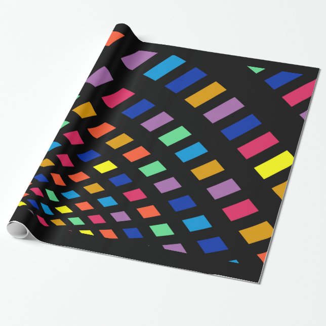 Papier Cadeau Arc numérique coloré (Déroulé)