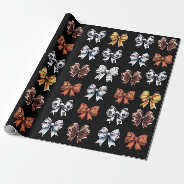 Papier Cadeau Arc sport Dark Coquette (Déroulé)