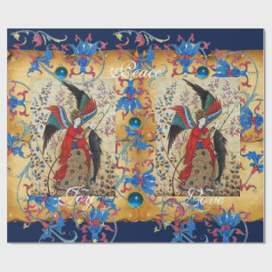 PAPIER CADEAU ARCHANGEL RAPHAEL ET PARCHEMENT DE NOËL AUX POISSO