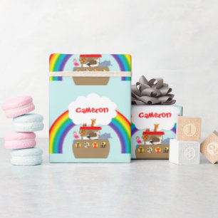 Papier Cadeau Arche de Noé Arc arc-en-ciel et nuage personnalisé