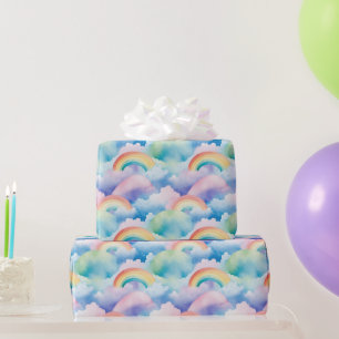 Papier Cadeau Arcs-en-ciel et Nuages