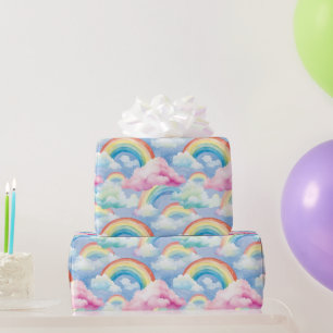 Papier Cadeau Arcs-en-ciel et Nuages Arc-en-ciel