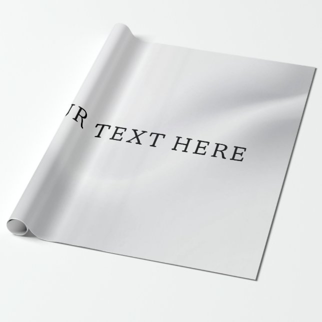 Papier Cadeau Argent ajouter votre papier d'emballage de texte p (Déroulé)
