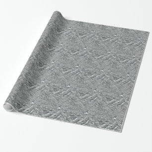 PAPIER CADEAU ARGENT CHAUD TEXTÉ FOIL46 FOIL CRINKELED SHINY BAC