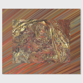 Papier Cadeau ARGENT DE CUIVRE d'OR de MANDELBULB 3D
