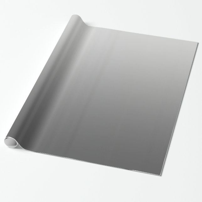 Papier Cadeau Argent élégant de gradient (Déroulé)